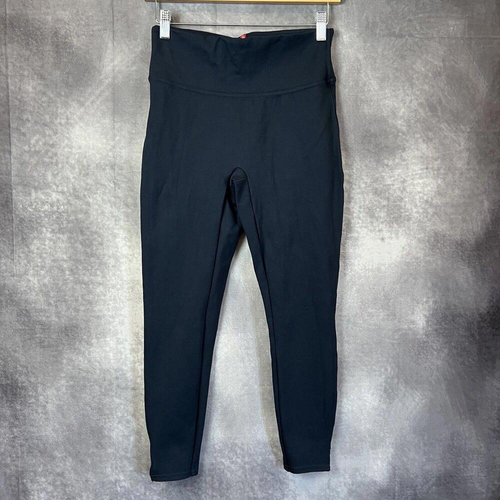 Spanx Ponte Ankle Length Split Hem‎ Blue Women's Small Petite 20262Q